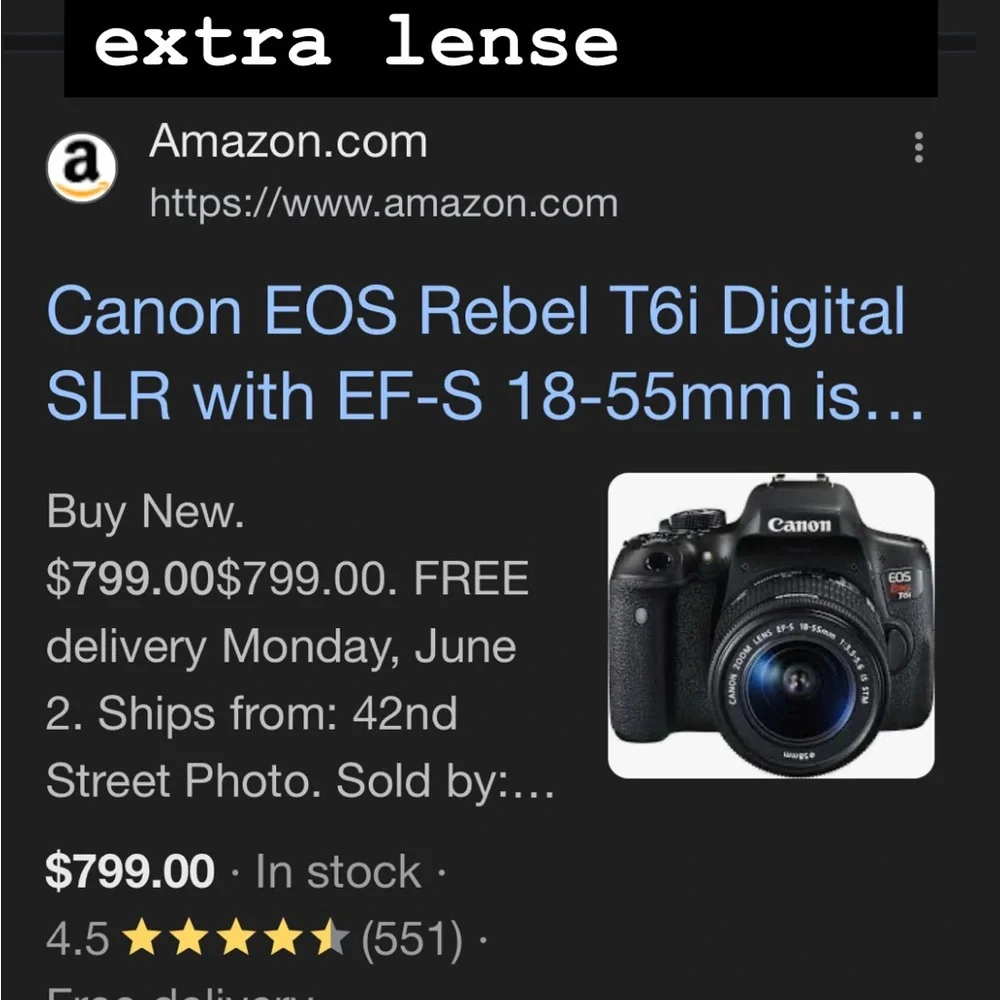 Canon Black Digital Camera with Zoom Lens Kit